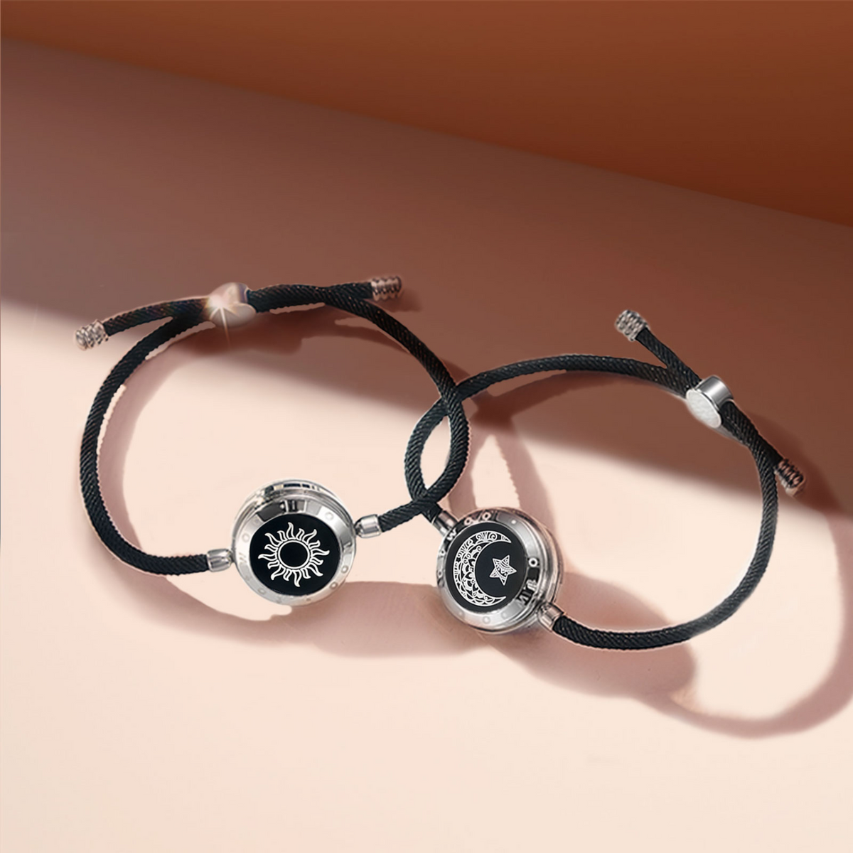 Sun Moon Vibrating Touch Bracelets for Long Distance Couples