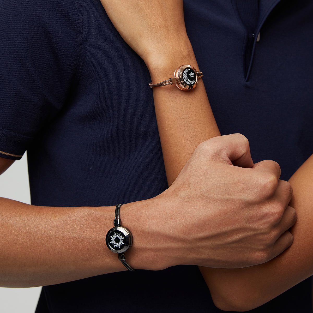 Sun Moon Vibrating Touch Bracelets for Long Distance Couples