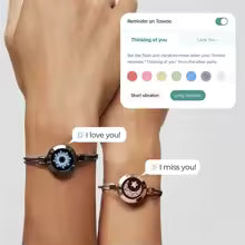 Sun Moon Vibrating Touch Bracelets for Long Distance Couples