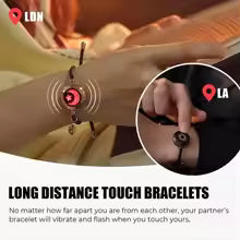 Sun Moon Vibrating Touch Bracelets for Long Distance Couples